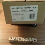 Tool Wald repair tags 500/box