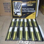 Safety reflective leg bands Yellow Card of 12