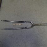 Fork 700C 227 mm steer tube 100 mm threaded head set od 25.4 stem id 22.2 with canti bosses chrome steel