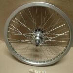 Wheel 20 x 1.75 rear BO silver  alloy DW BMX FW 14 mm axle