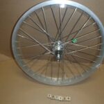 Wheel 20 x 1.50 rear BO silver alloy SW 5/6 speed FW 3/8 in axle