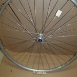 Wheel 27 x 1 1/4 front Q/R silver alloy 3/8 in axle no Q/R skewer