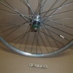 Wheel 24 x 1.50 rear Q/R silver alloy 7 speed cassette