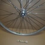 Wheel 24 x 1 3/8 front BO silver alloy 3/8 in axle