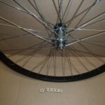 Wheel 26 x 1.75 front BO black  steel 3/8 in axle