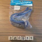 Toe clips pair nylon Christophe no straps blue extra large