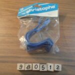 Toe clips pair nylon Christophe no straps blue medium