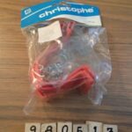 Toe clips pair nylon Christophe no straps red medium